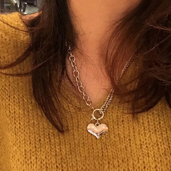 ⚡️Insta sterling silver heart chain necklace - Picture 5 of 6